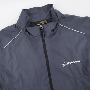 Boeing South Carolina Logo Reflective Full Zip Vest Gray Core365 Mens Size M